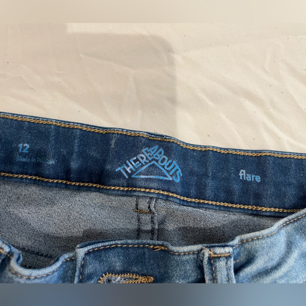 Kids blue jeans flare